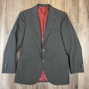 Read** SUITSUPPLY LAZIO SUPER 110'S SIZE 40R Black Striped WOOL SPORTCOAT
